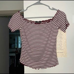 Off the shoulder crop top
